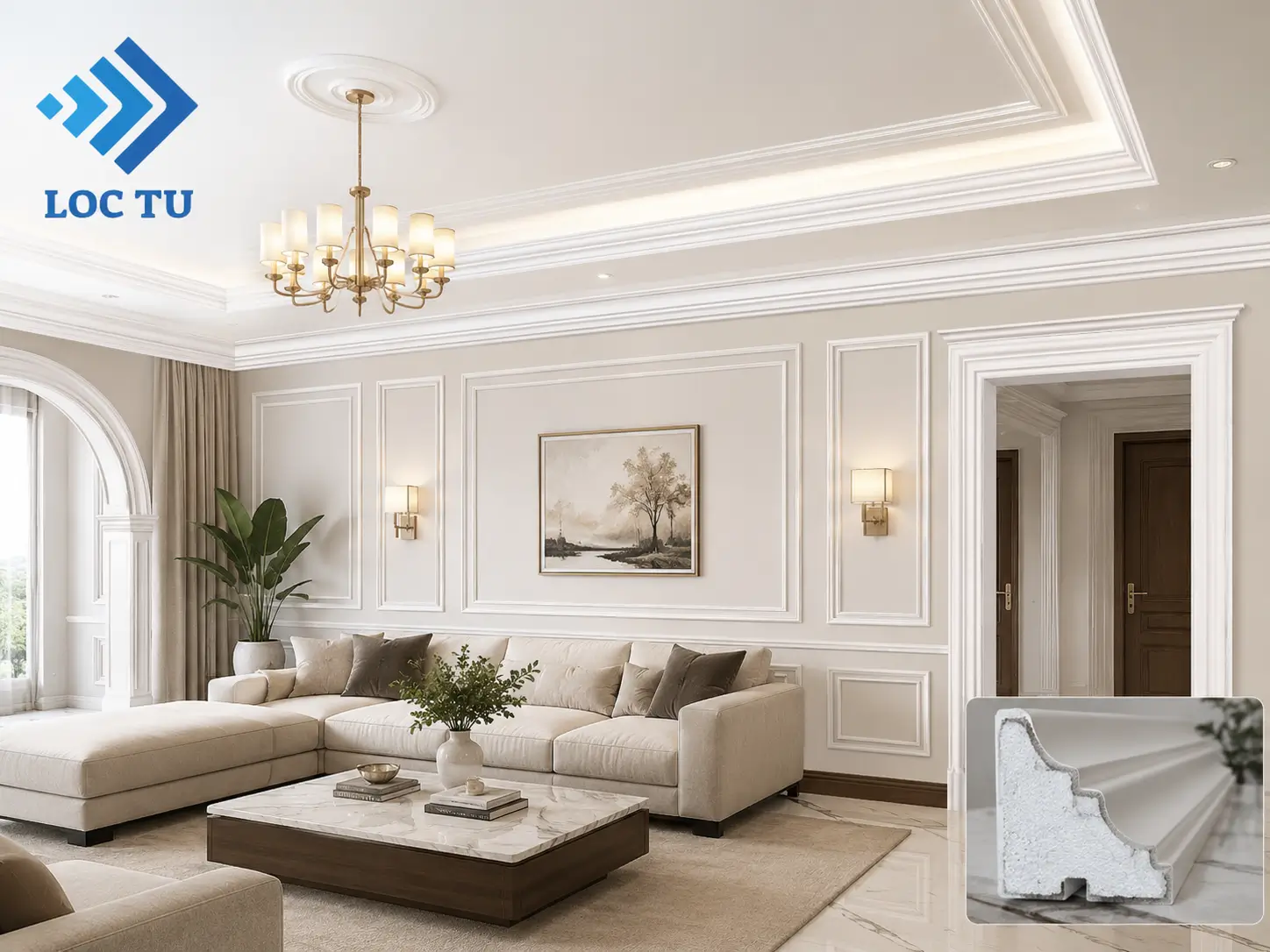 Phào chỉ EPS biệt thự cho không gian sang trọng