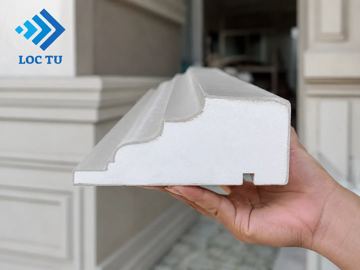 Phào chỉ EPS ngoài trời được ứng dụng cho kiến trúc ngoại thất.