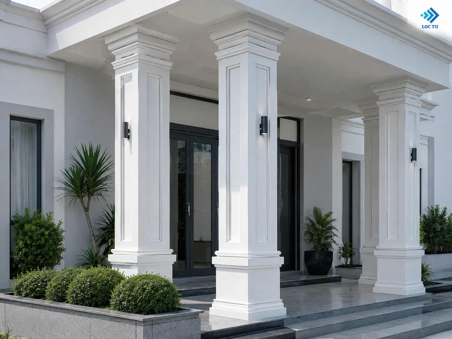Phào chỉ EPS cột nhà là giải pháp trang trí ngoại thất hiệu quả