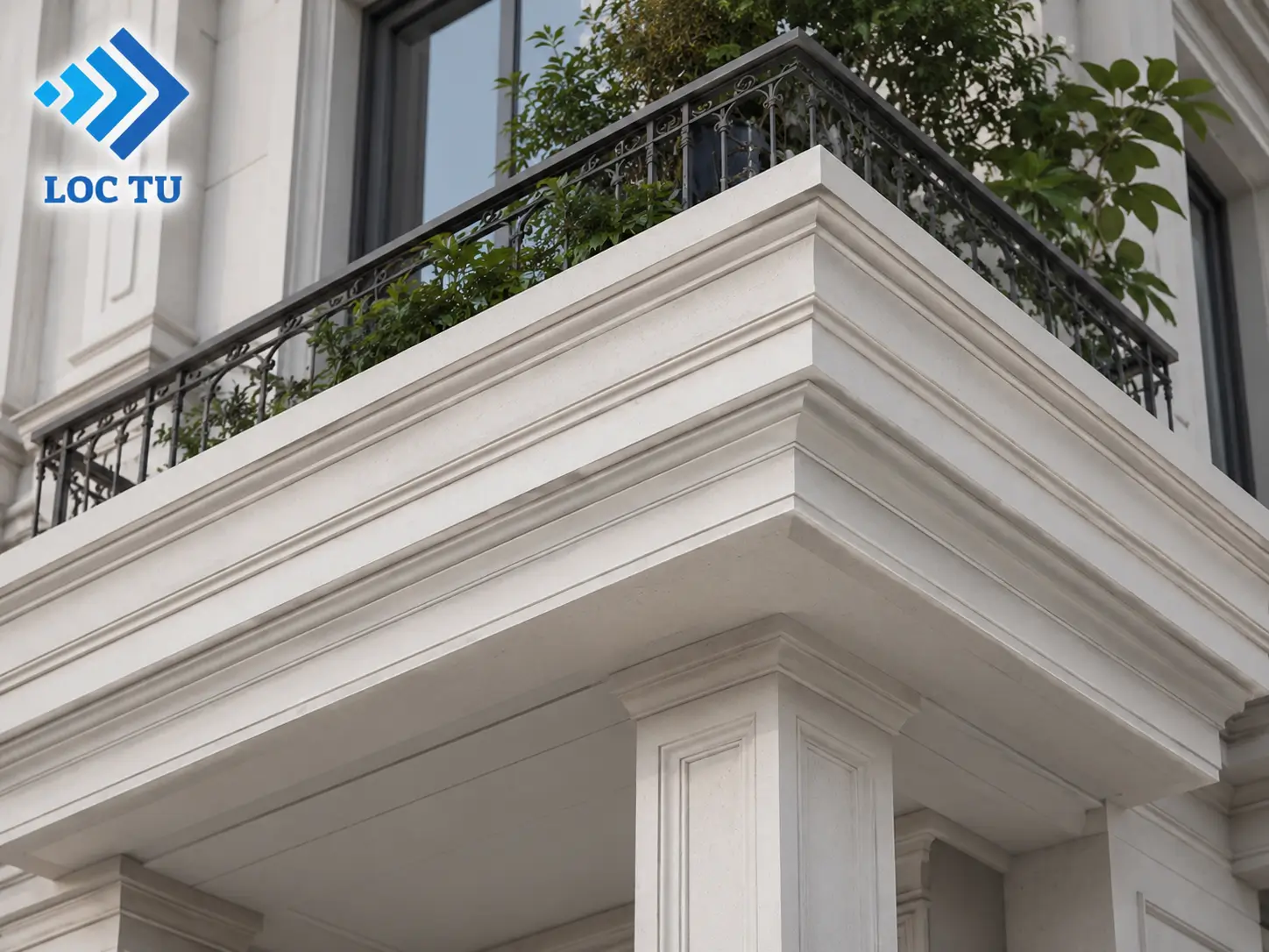 Phào chỉ EPS ban công được ứng dụng trong nhiều dự án biệt thự