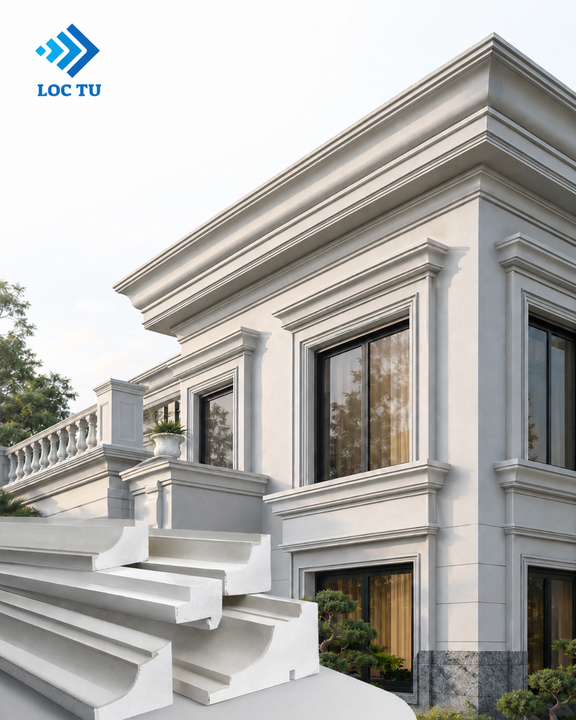 Mẫu phào chỉ EPS đẹp hiện đại