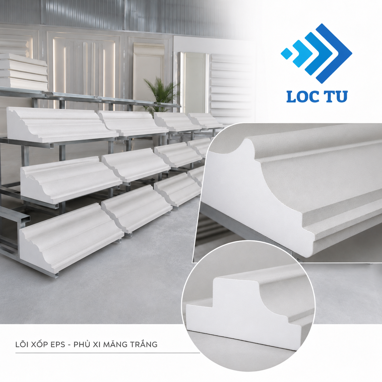 Phào chỉ EPS ngoại thất nâng tầm kiến trúc