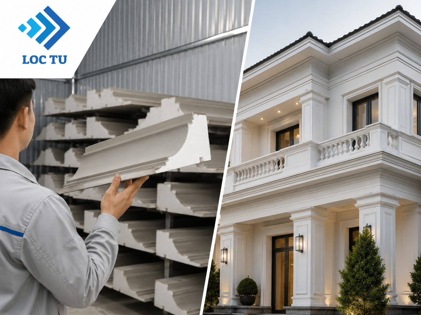 Phào chỉ EPS trang trí được ứng dụng rộng rãi hiện nay