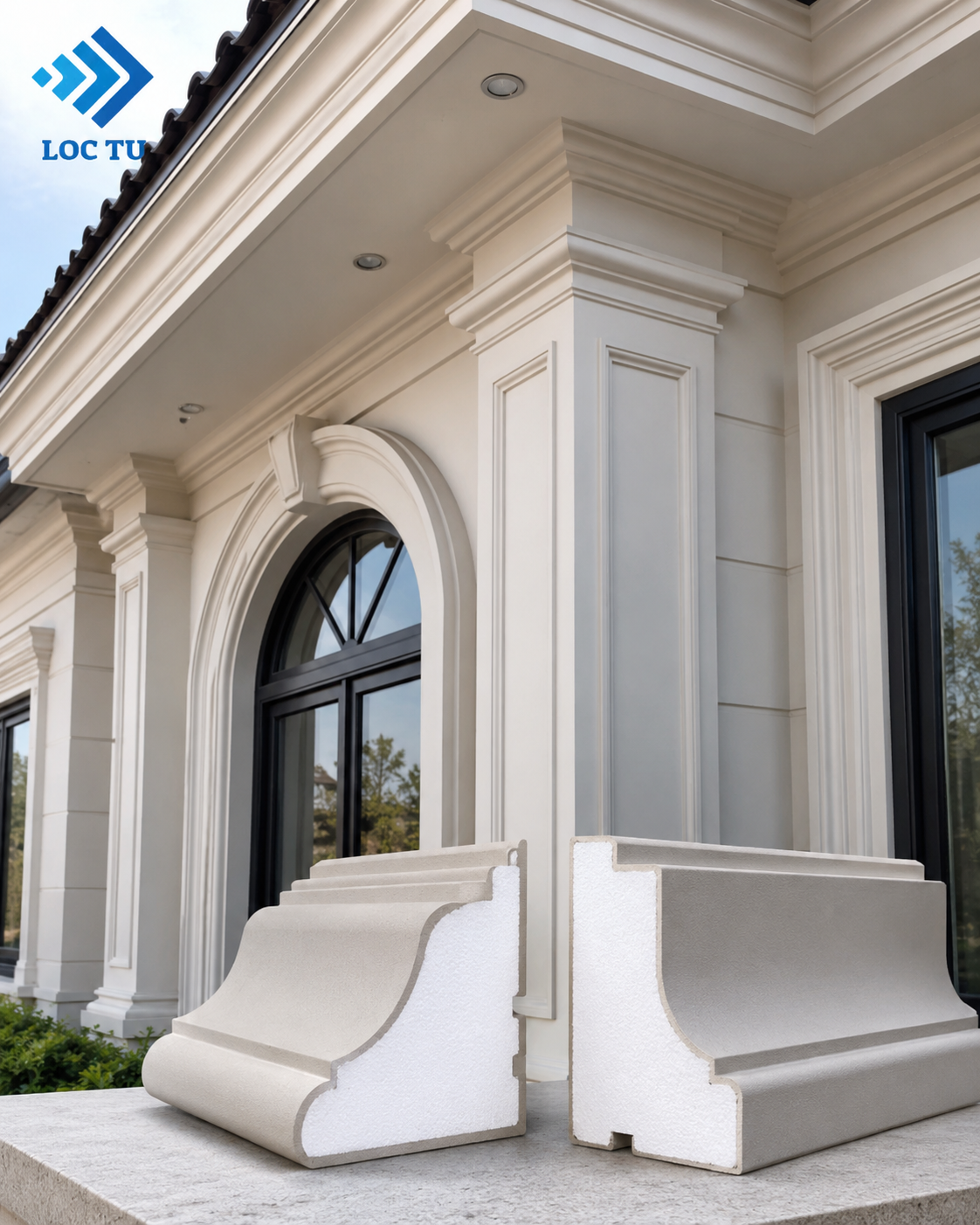 Phào chỉ EPS chất lượng cao, thẩm mỹ vượt trội.