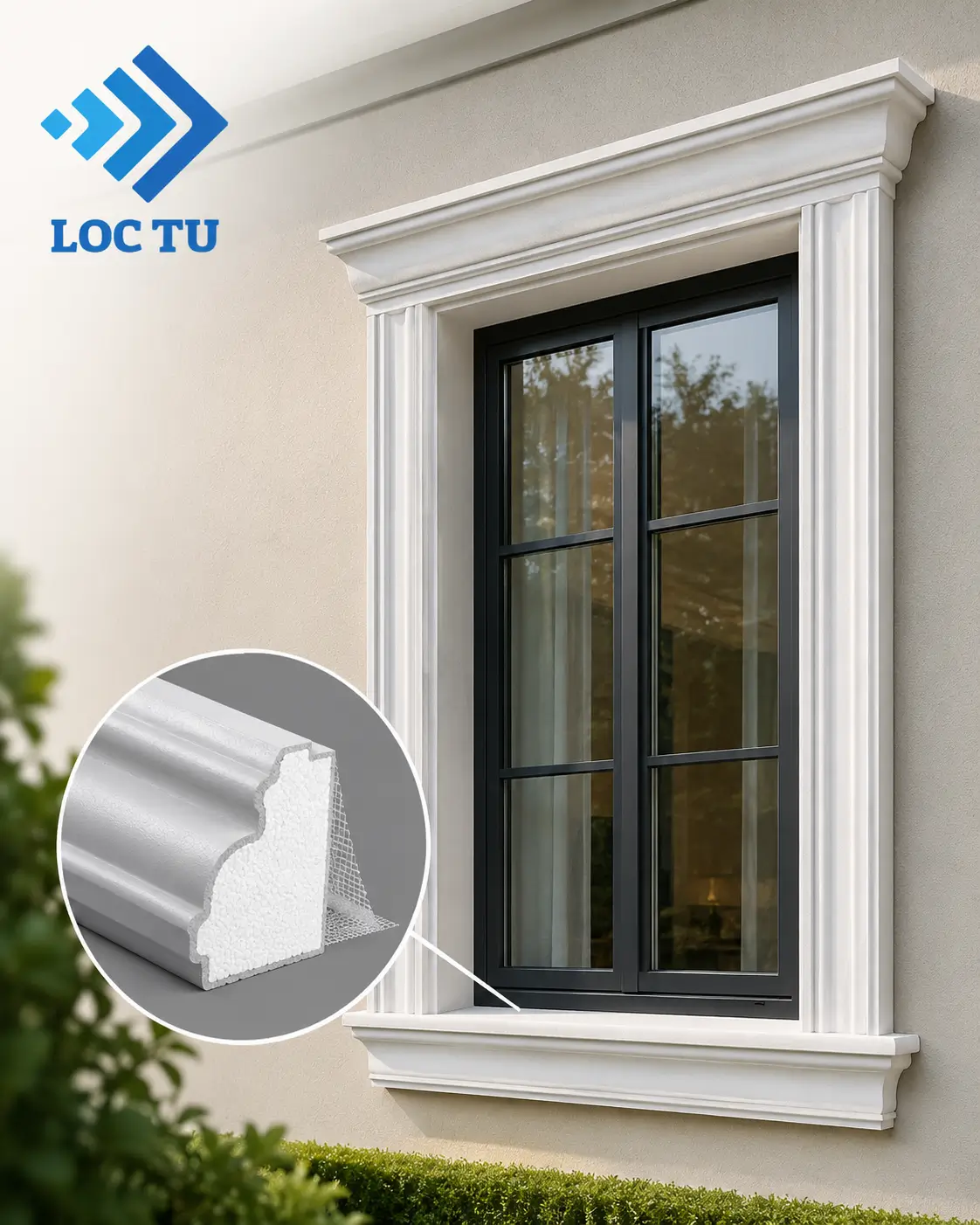 Phào chỉ EPS góp phần tạo sự đồng bộ cho mặt tiền