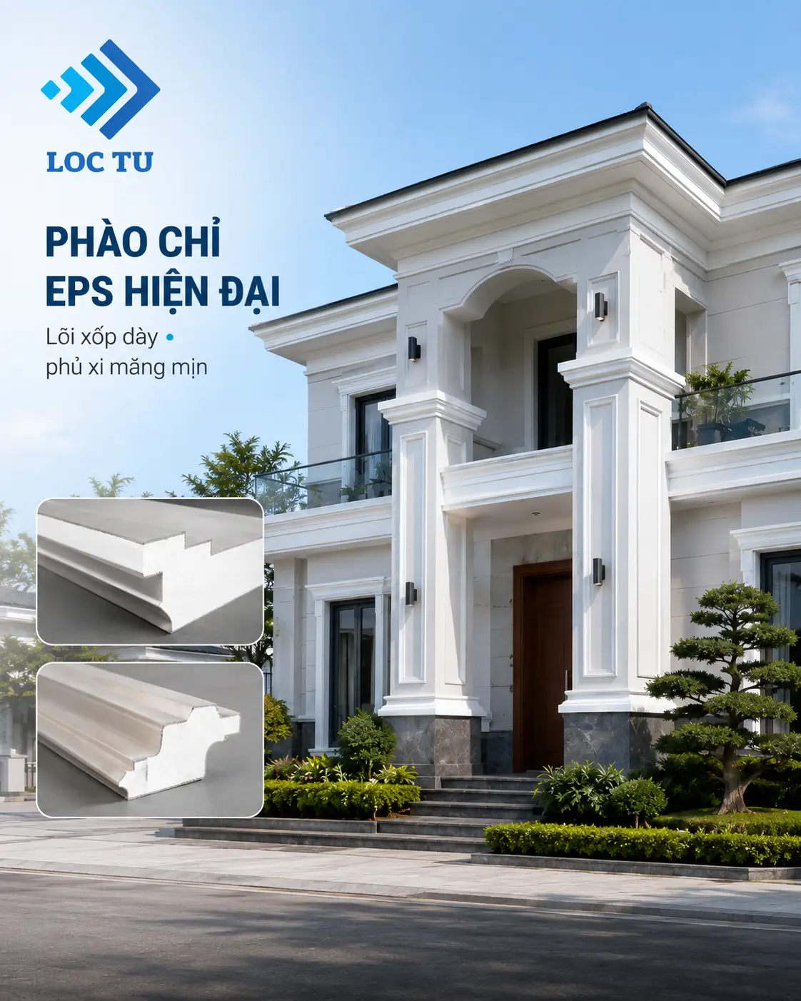 Phào chỉ EPS hiện đại cho không gian sống đẳng cấp