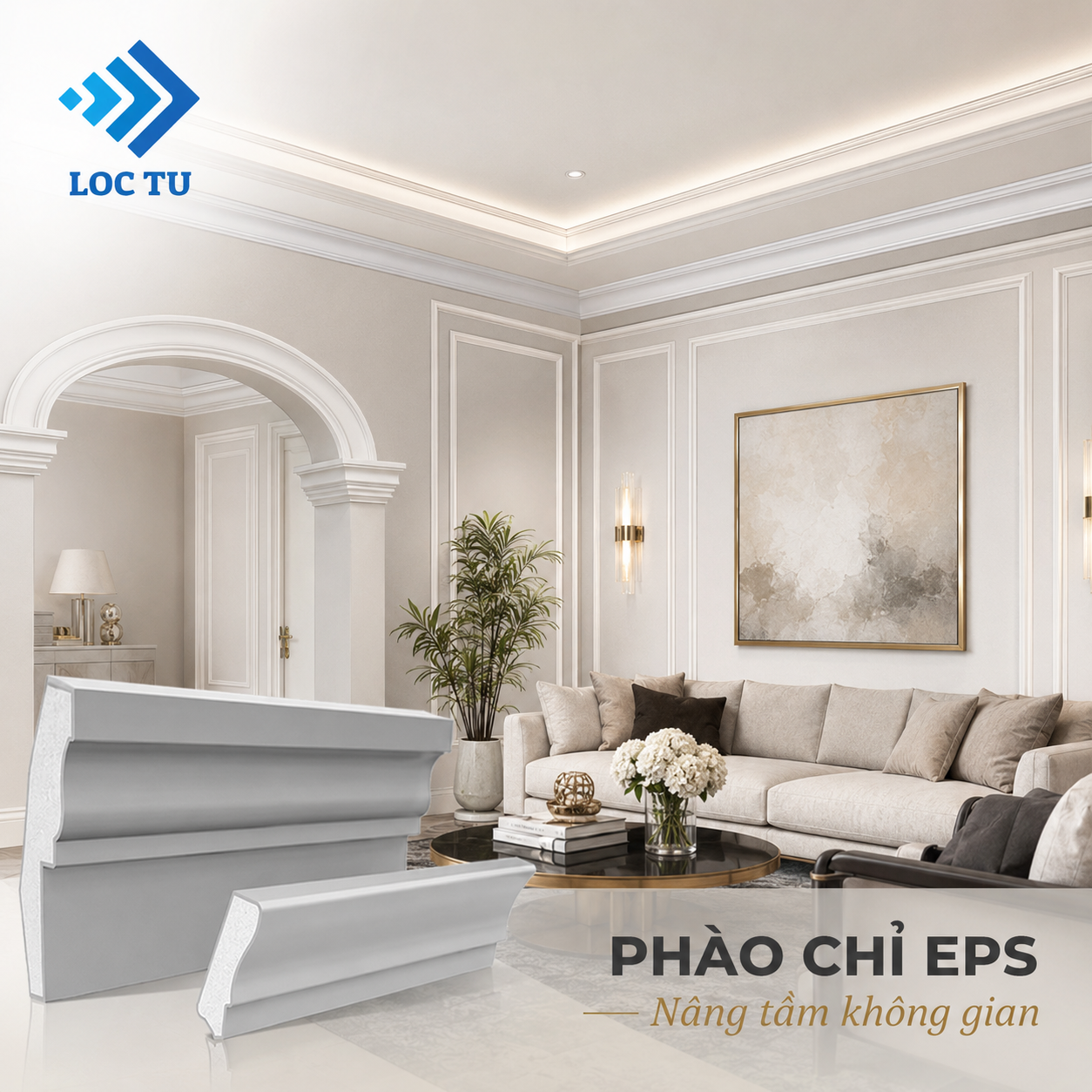 Lựa chọn phào chỉ EPS trang trí cho công trình đẳng cấp.