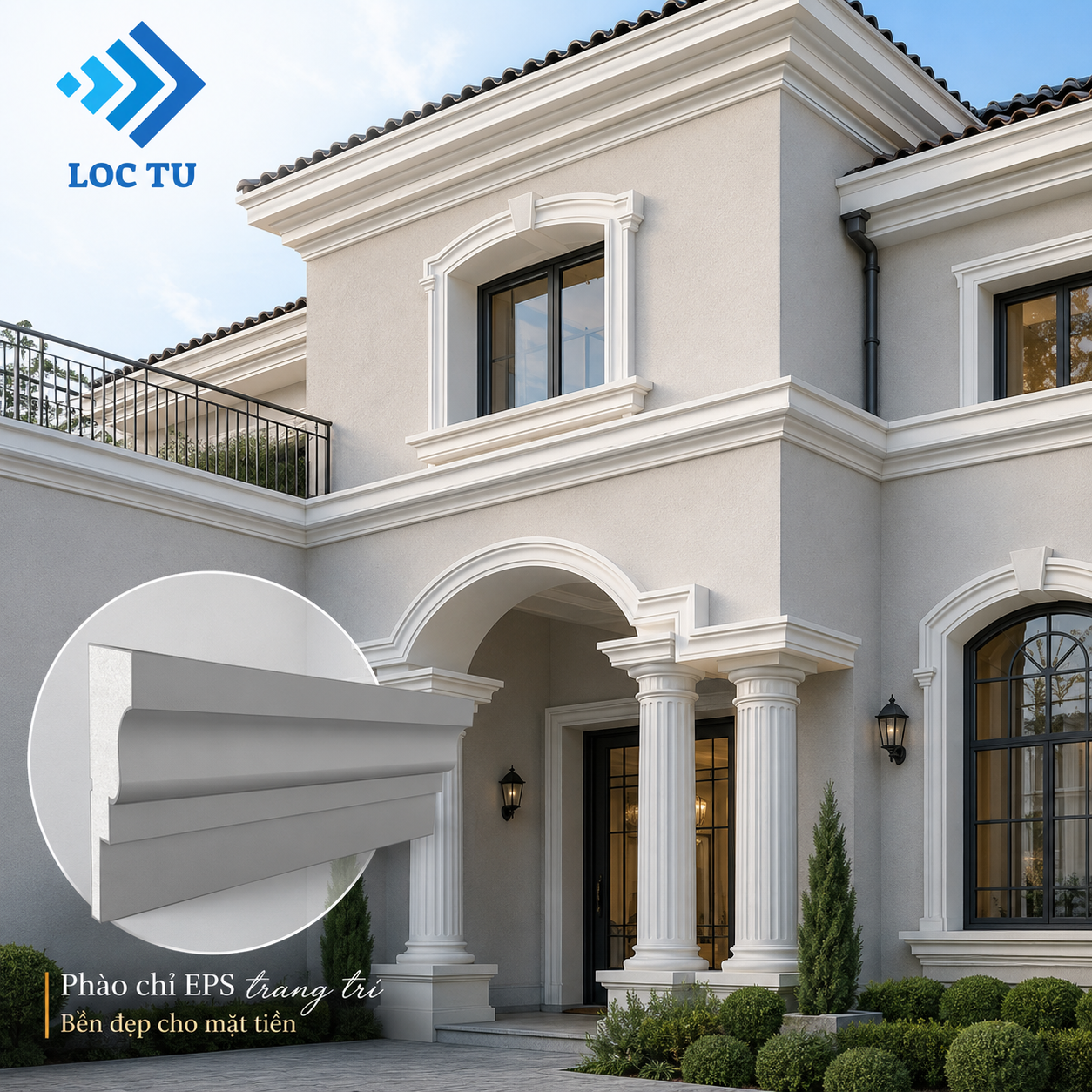 Phào chỉ EPS trang trí góp phần tăng tính thẩm mỹ công trình