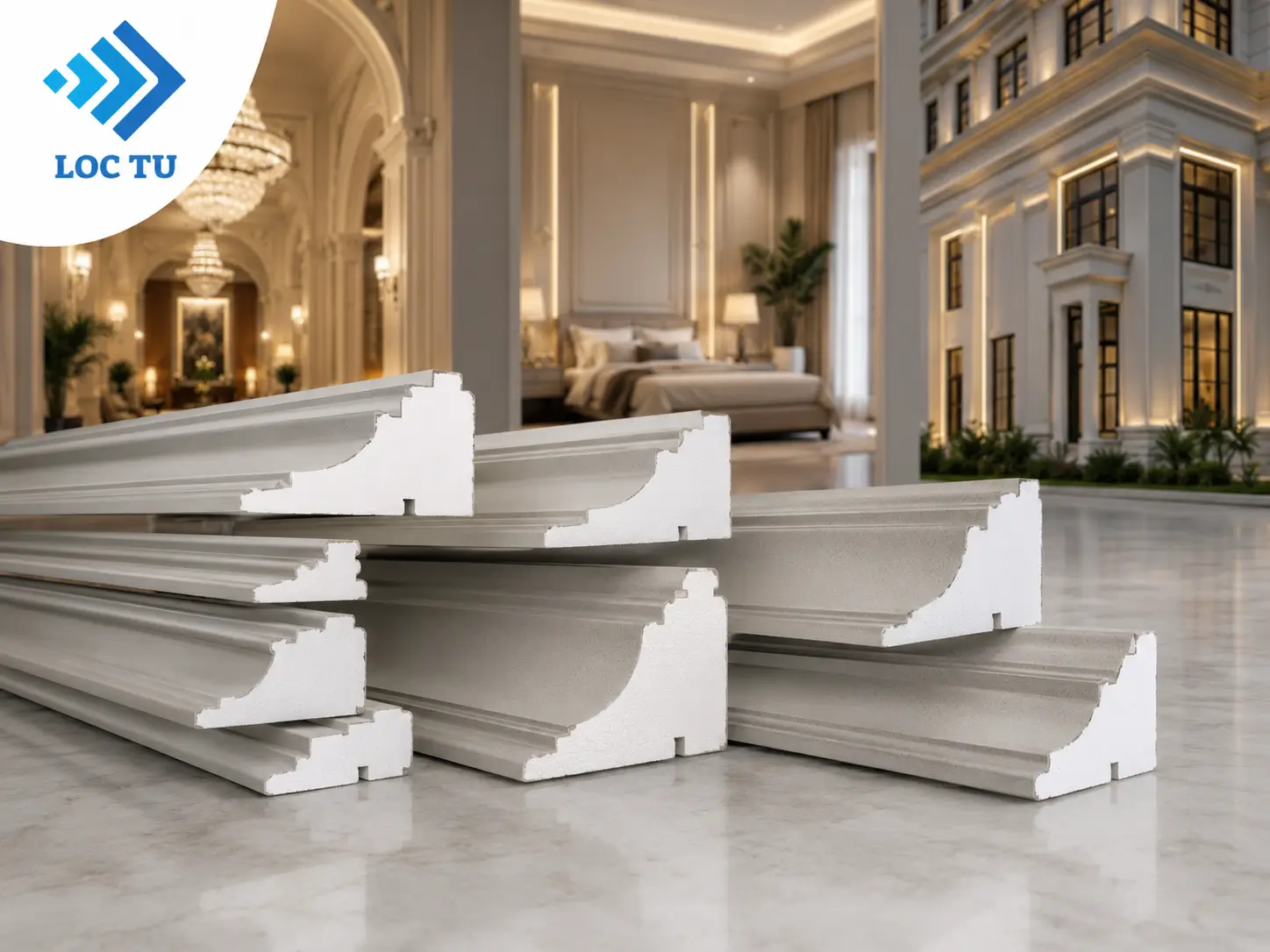 Phào chỉ EPS khách sạn LỘC TỰ là lựa chọn lý tưởng cho những công trình đề cao tính thẩm mỹ