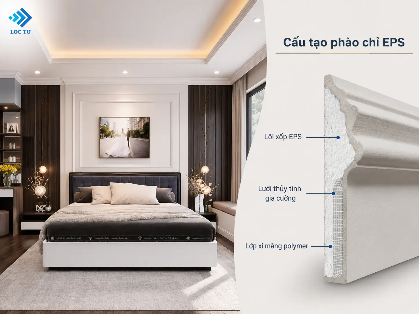 Sự tinh tế trong cấu tạo của phào chỉ EPS