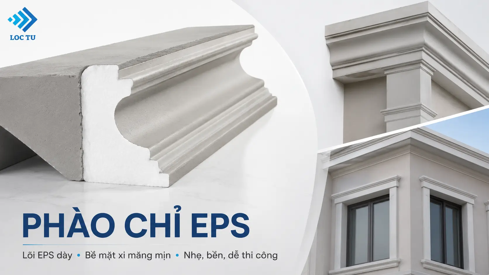 Ứng dụng phào chỉ EPS trong kiến trúc hiện đại góp phần tạo nên vẻ đẹp bền vững theo thời gian