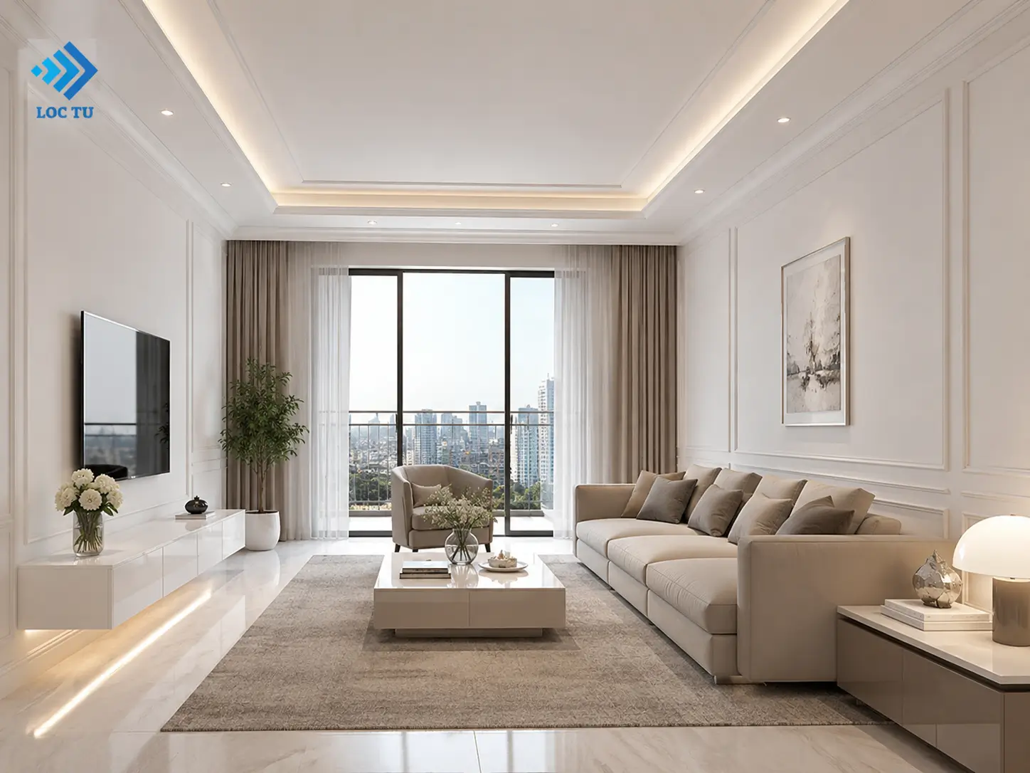 Phào chỉ EPS LỘC TỰ góp phần tạo nên dấu ấn riêng cho từng phong cách nội thất