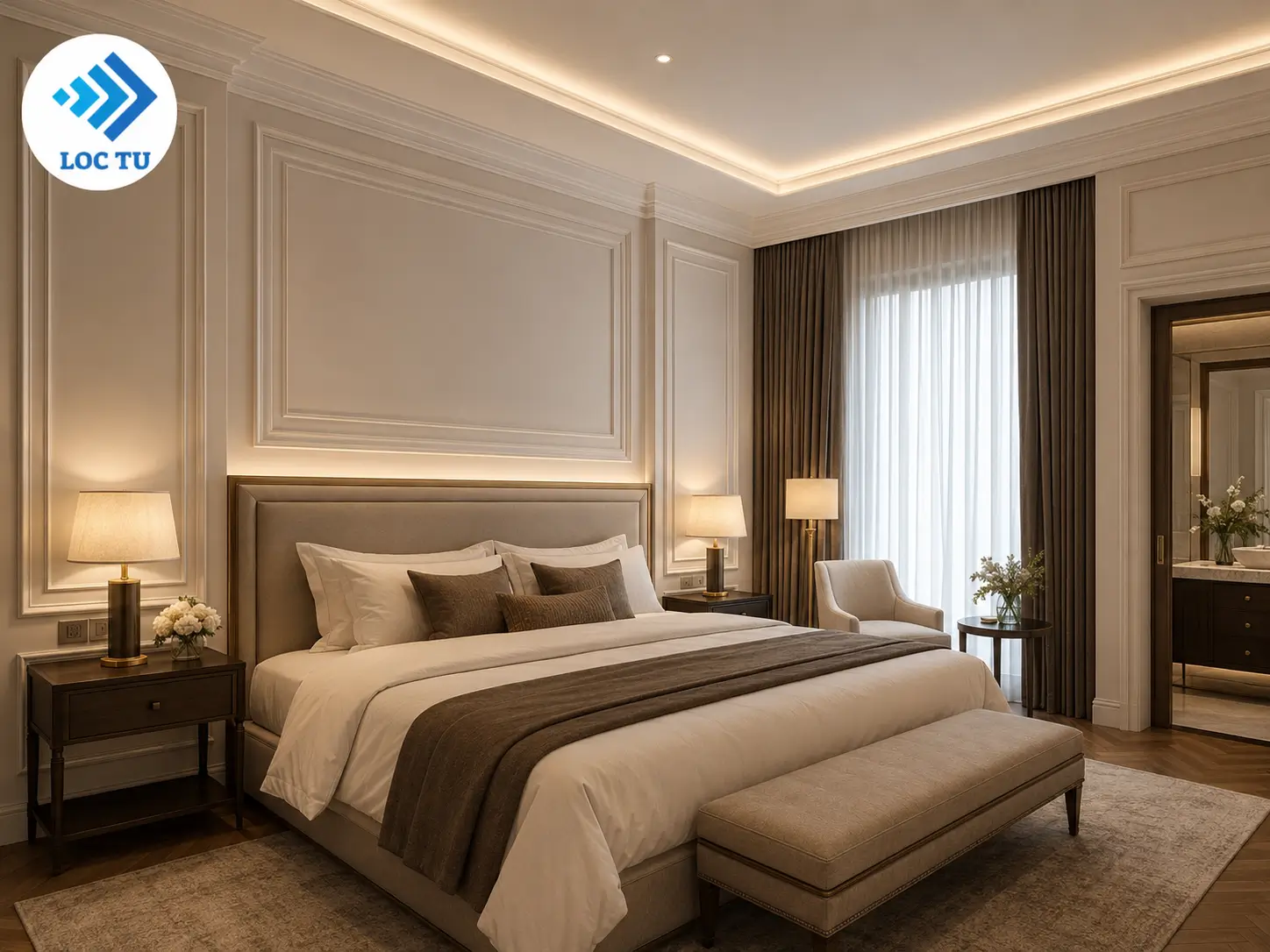 Không gian khách sạn trở nên cuốn hút hơn với hệ phào chỉ EPS được hoàn thiện chỉn chu