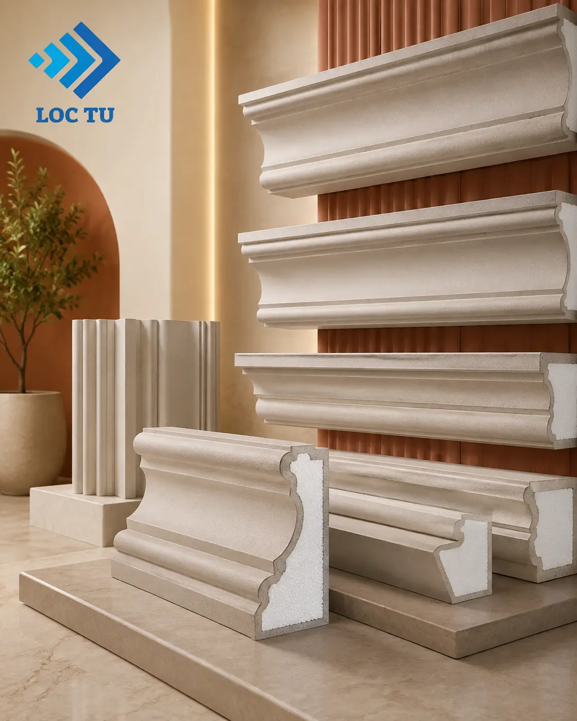 Nhiều công trình hiện đại lựa chọn phào chỉ EPS nhờ những ưu điểm nổi bật về tính ứng dụng và vẻ đẹp kiến trúc