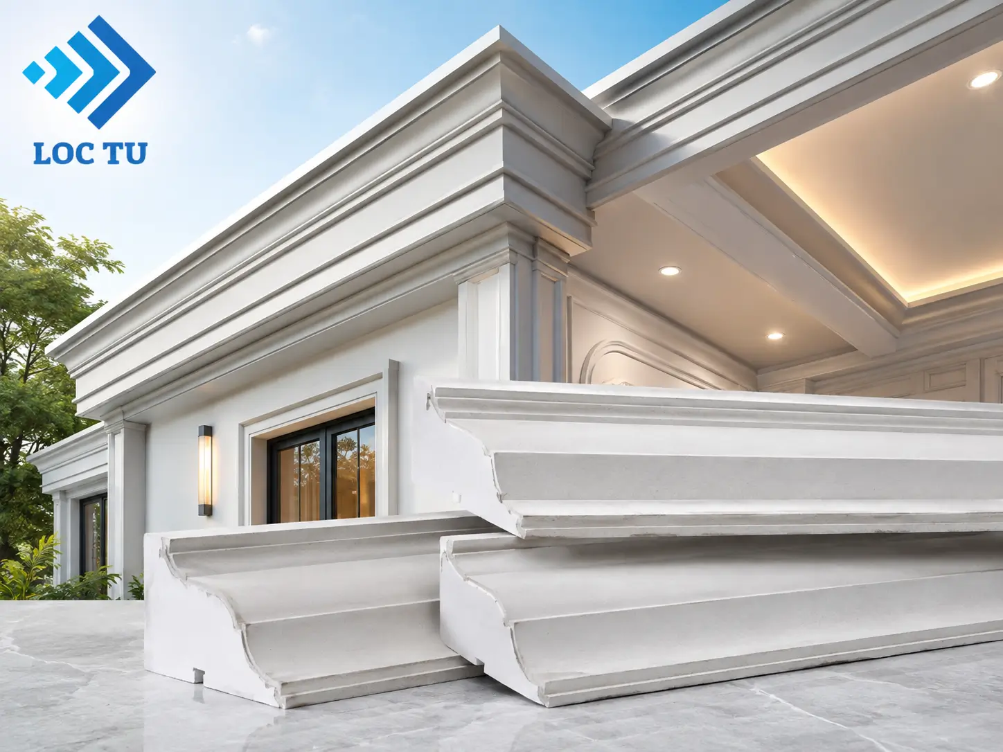 Sở hữu thiết kế tinh tế, phào chỉ EPS bê tông nhẹ góp phần hoàn thiện vẻ đẹp sang trọng cho mọi không gian
