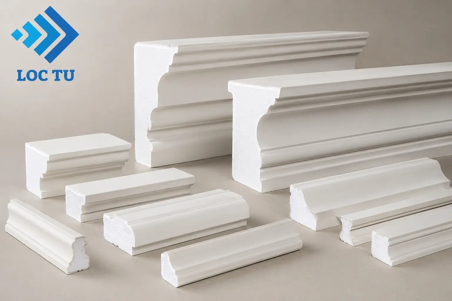 Phào chỉ xốp ngoài trời giúp nhấn mạnh các đường nét kiến trúc, tạo vẻ sang trọng cho mặt tiền công trình